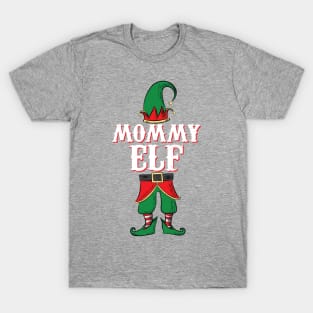 Womens Mommy Elf - His and Her Elf Costume graphic T-Shirt